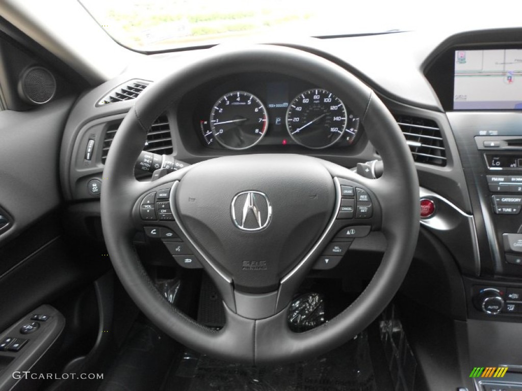 2013 Acura ILX 2.0L Technology Ebony Steering Wheel Photo #67367018