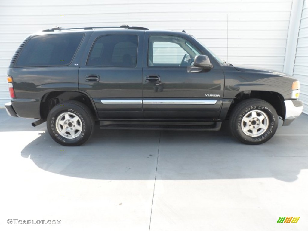 2004 Yukon SLE - Carbon Metallic / Pewter/Dark Pewter photo #2