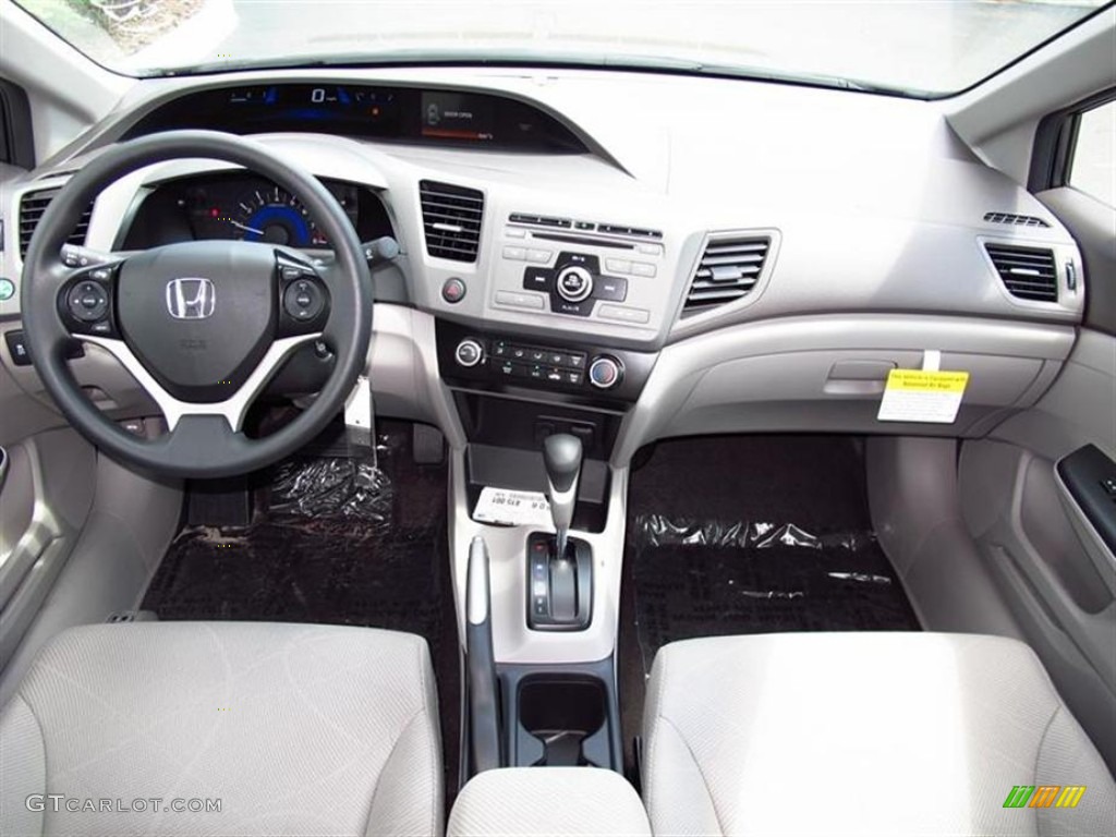 2012 Civic LX Sedan - Polished Metal Metallic / Gray photo #4