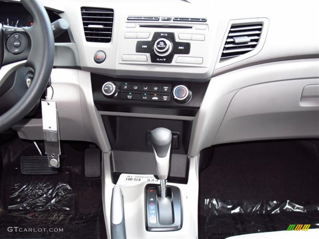 2012 Civic LX Sedan - Polished Metal Metallic / Gray photo #6