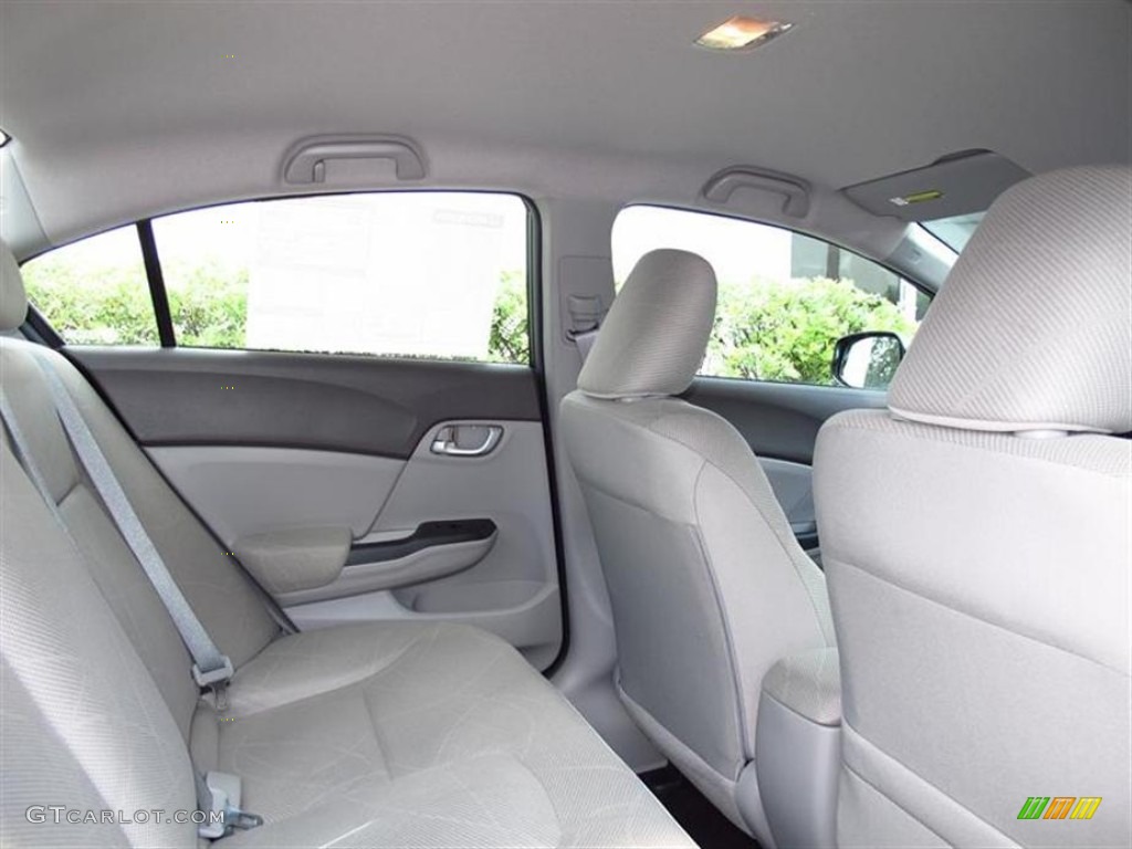 2012 Civic LX Sedan - Polished Metal Metallic / Gray photo #8