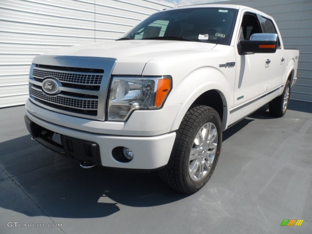 White Platinum Metallic Tri-Coat 2012 Ford F150 Platinum SuperCrew 4x4 Exterior Photo #67370652