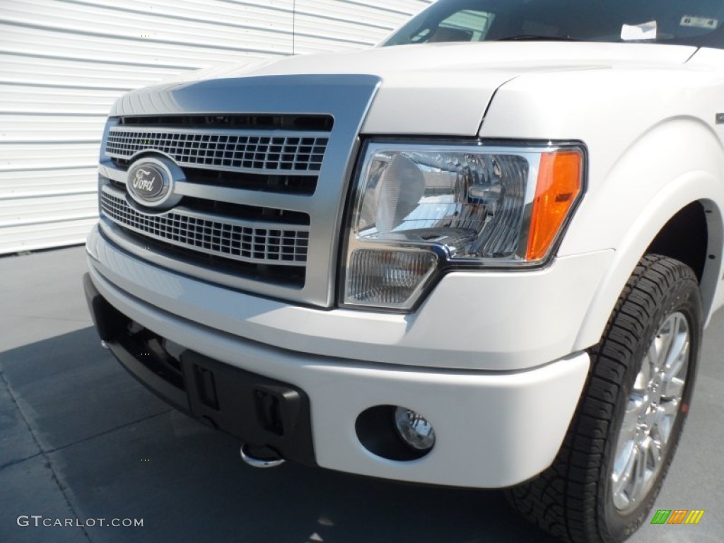 2012 F150 Platinum SuperCrew 4x4 - White Platinum Metallic Tri-Coat / Platinum Steel Gray/Black Leather photo #9