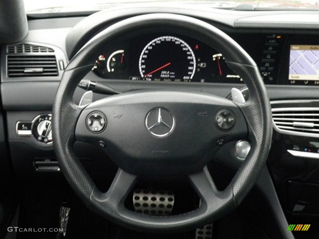2008 Mercedes-Benz CL 63 AMG Black Steering Wheel Photo #67370720