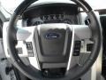 Platinum Steel Gray/Black Leather Steering Wheel Photo for 2012 Ford F150 #67370921