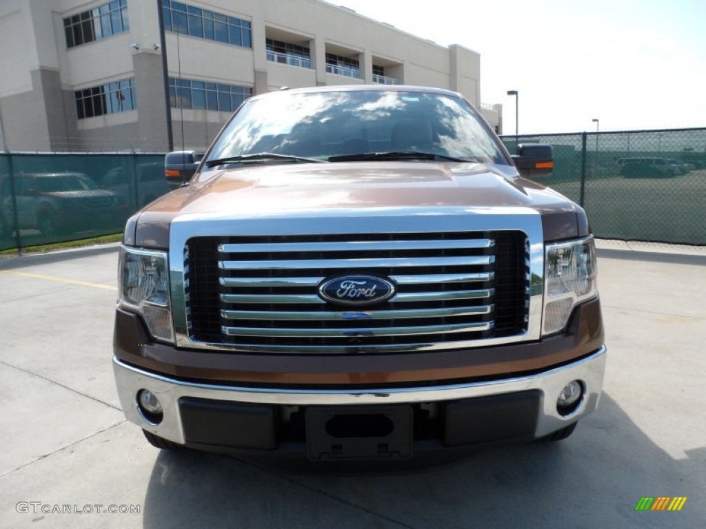 2012 F150 XLT SuperCrew - Golden Bronze Metallic / Pale Adobe photo #8