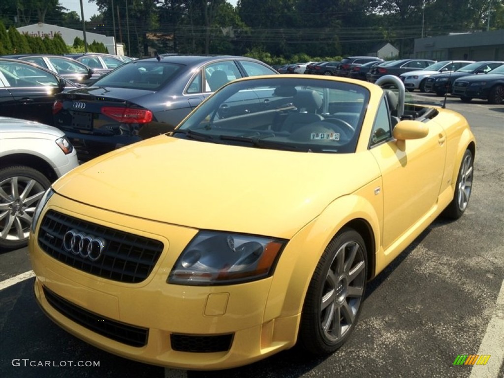 2004 TT 3.2 quattro Roadster - Imola Yellow / Aviator Grey photo #6