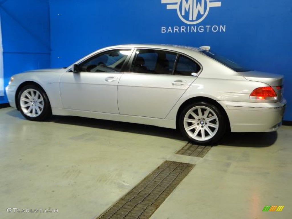 2005 7 Series 745Li Sedan - Titanium Silver Metallic / Black/Black photo #6