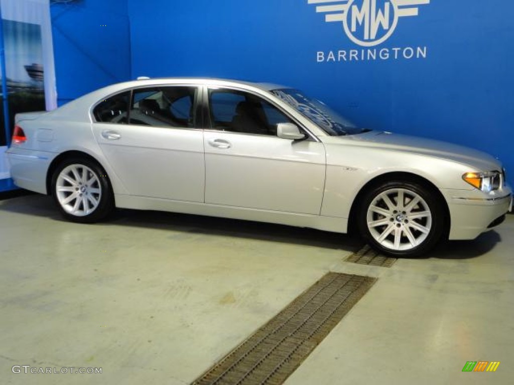 2005 7 Series 745Li Sedan - Titanium Silver Metallic / Black/Black photo #10