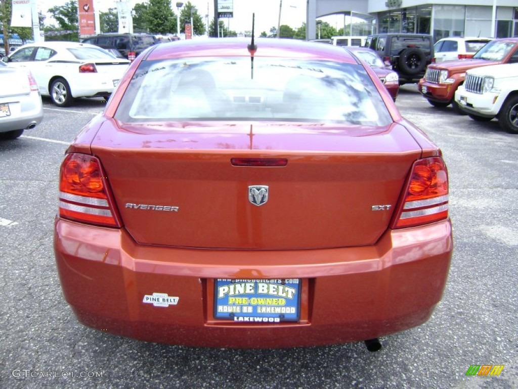 2008 Avenger SXT - Sunburst Orange Pearl / Dark Khaki/Light Graystone photo #5