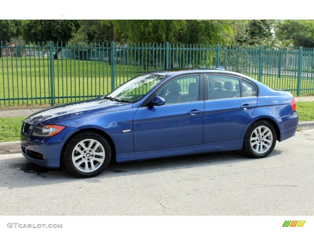 2007 3 Series 328i Sedan - Montego Blue Metallic / Beige photo #3