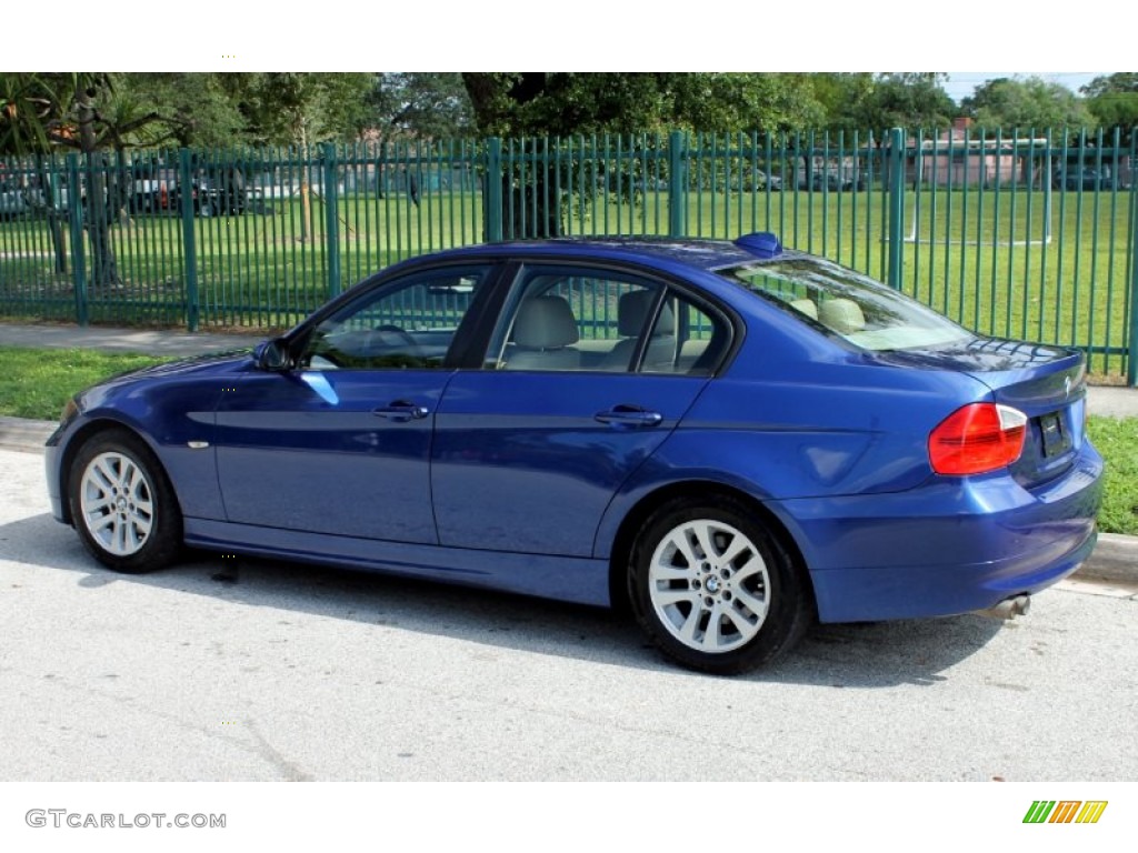 2007 3 Series 328i Sedan - Montego Blue Metallic / Beige photo #7