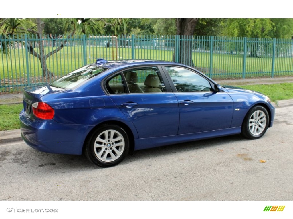 2007 3 Series 328i Sedan - Montego Blue Metallic / Beige photo #8