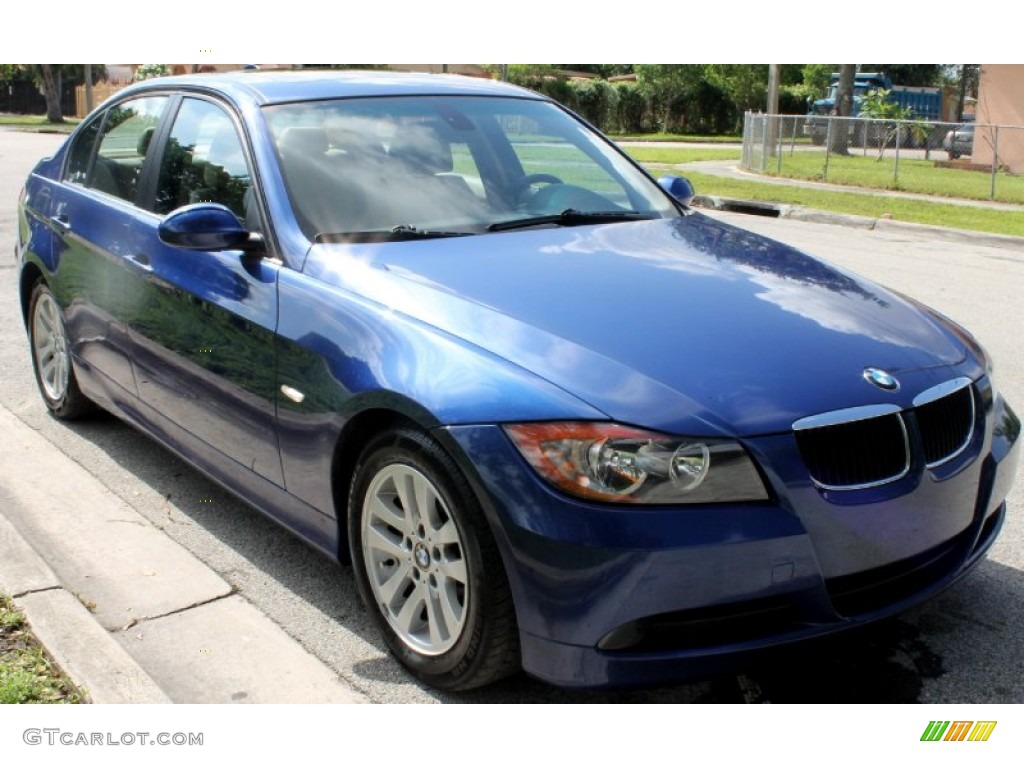 2007 3 Series 328i Sedan - Montego Blue Metallic / Beige photo #13