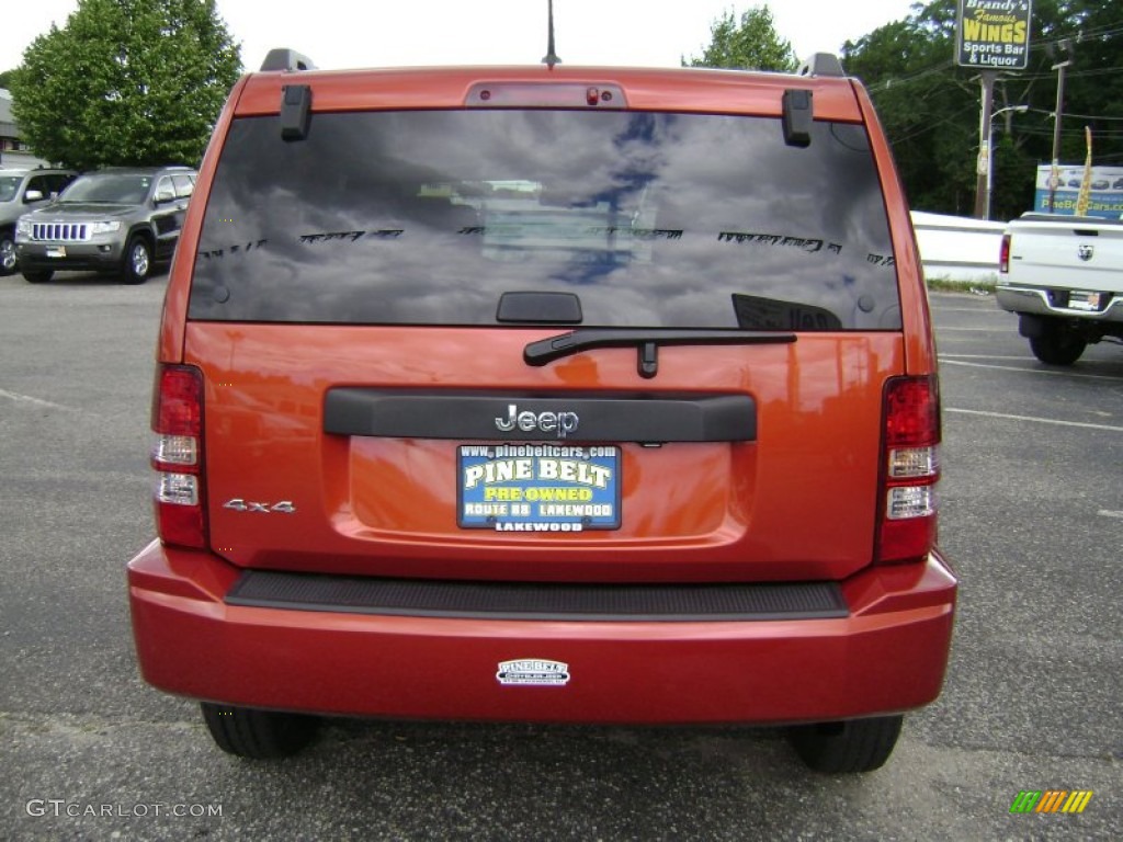 2009 Liberty Sport 4x4 - Sunburst Orange Pearl / Dark Slate Gray photo #5