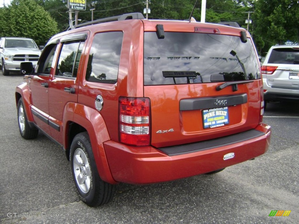 2009 Liberty Sport 4x4 - Sunburst Orange Pearl / Dark Slate Gray photo #6