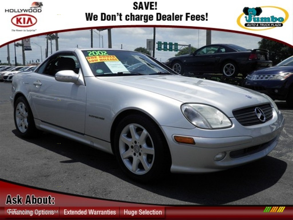 2002 SLK 230 Kompressor Roadster - Brilliant Silver Metallic / Sienna Beige photo #1