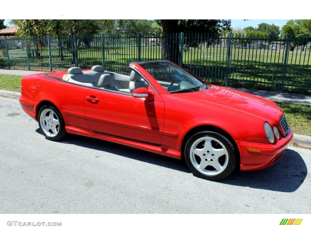 2001 CLK 430 Cabriolet - Magma Red / Ash photo #4