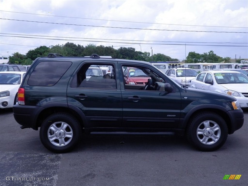 2002 Escape XLT V6 4WD - Dark Highland Green Metallic / Medium Parchment photo #17