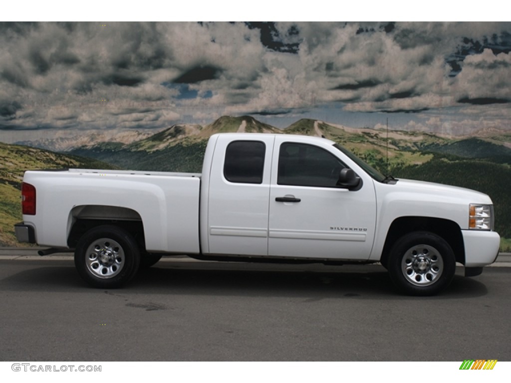 Summit White 2010 Chevrolet Silverado 1500 LT Extended Cab Exterior Photo #67376057