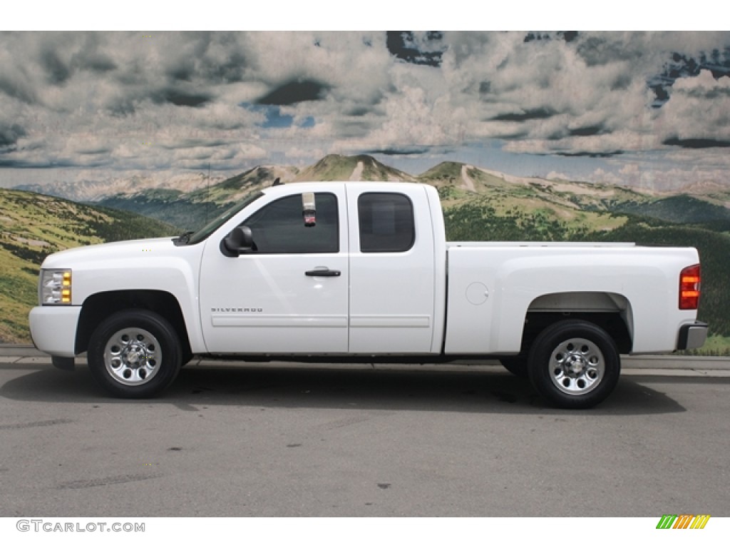 Summit White 2010 Chevrolet Silverado 1500 LT Extended Cab Exterior Photo #67376093