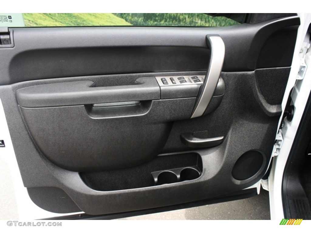 2010 Chevrolet Silverado 1500 LT Extended Cab Ebony Door Panel Photo #67376177