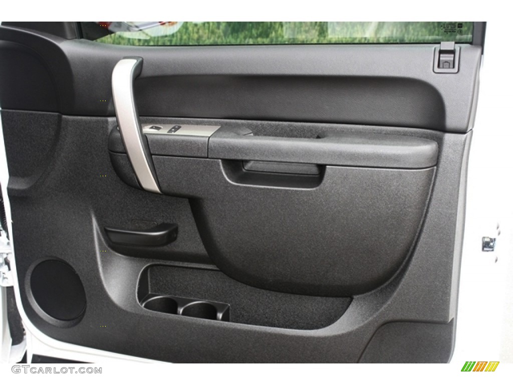 2010 Chevrolet Silverado 1500 LT Extended Cab Ebony Door Panel Photo #67376182