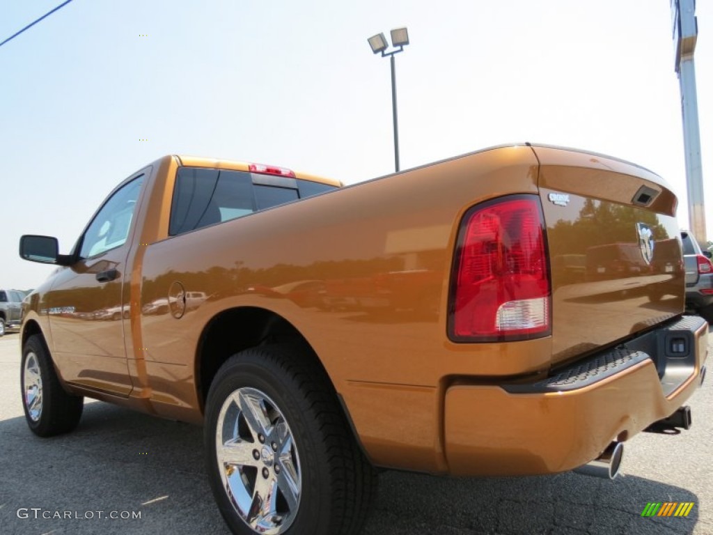 2012 Ram 1500 Express Regular Cab - Tequila Sunrise Pearl / Dark Slate Gray/Medium Graystone photo #5