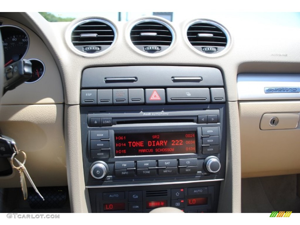 2009 A4 2.0T quattro Cabriolet - Dakar Beige Metallic / Beige photo #13