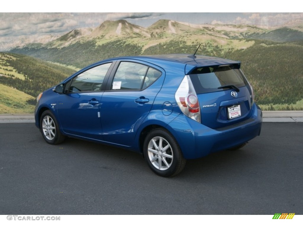 2012 Prius c Hybrid Three - Blue Streak Metallic / Light Blue Gray/Black photo #3