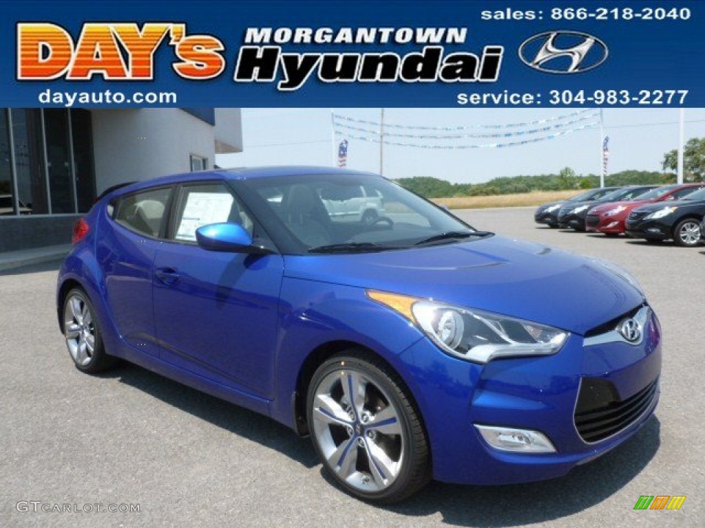 2012 Veloster  - Marathon Blue / Gray photo #1