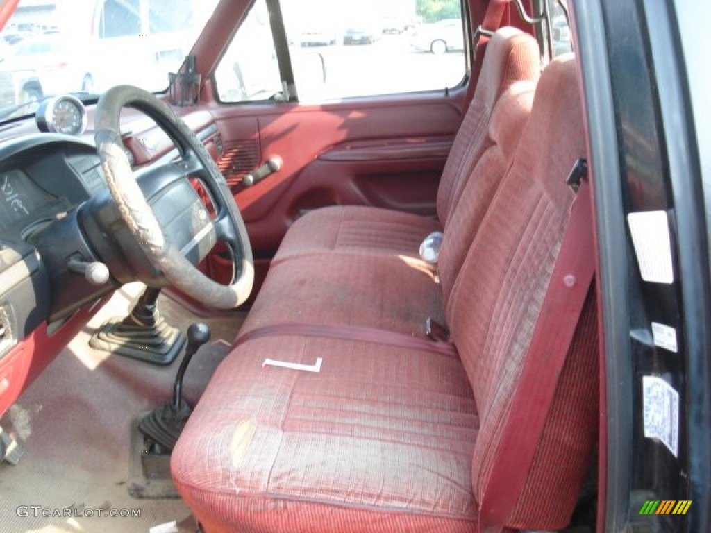 1995 F150 XLT Regular Cab 4x4 - Black / Gray photo #9