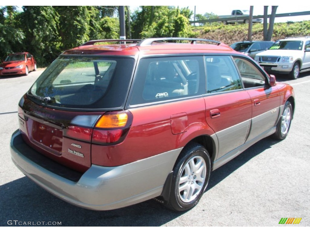 2003 Outback Limited Wagon - Regatta Red Pearl / Beige photo #6