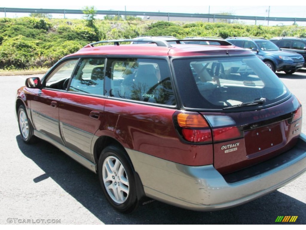 2003 Outback Limited Wagon - Regatta Red Pearl / Beige photo #9