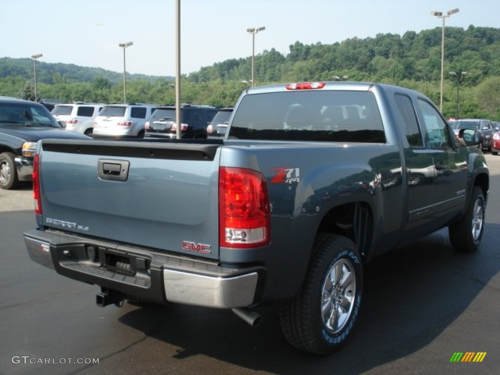 2013 Sierra 1500 SLE Extended Cab 4x4 - Stealth Gray Metallic / Ebony photo #6