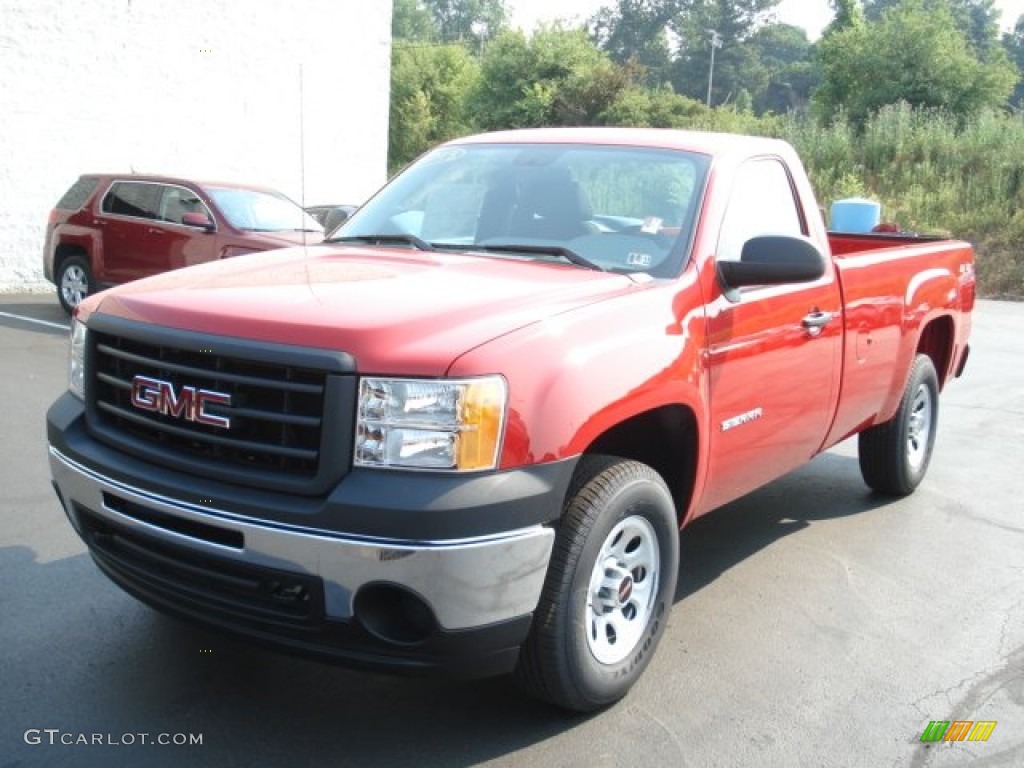 2013 Sierra 1500 Regular Cab 4x4 - Fire Red / Dark Titanium photo #2