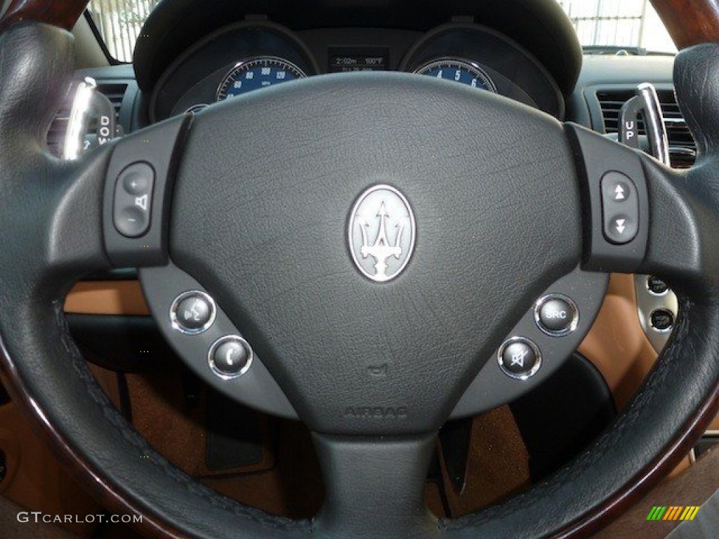 2011 Maserati GranTurismo Convertible GranCabrio Cuoio Steering Wheel Photo #67382396