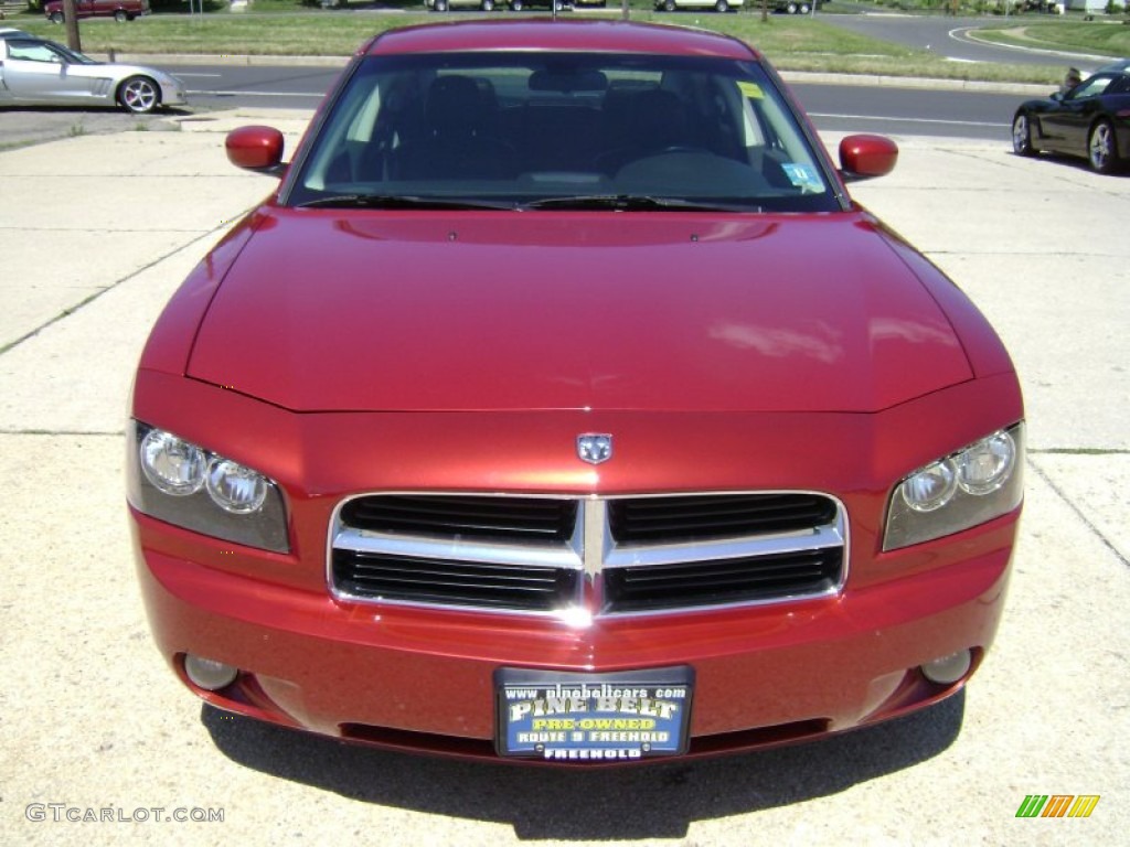 2008 Charger R/T - Inferno Red Crystal Pearl / Dark Slate Gray photo #2