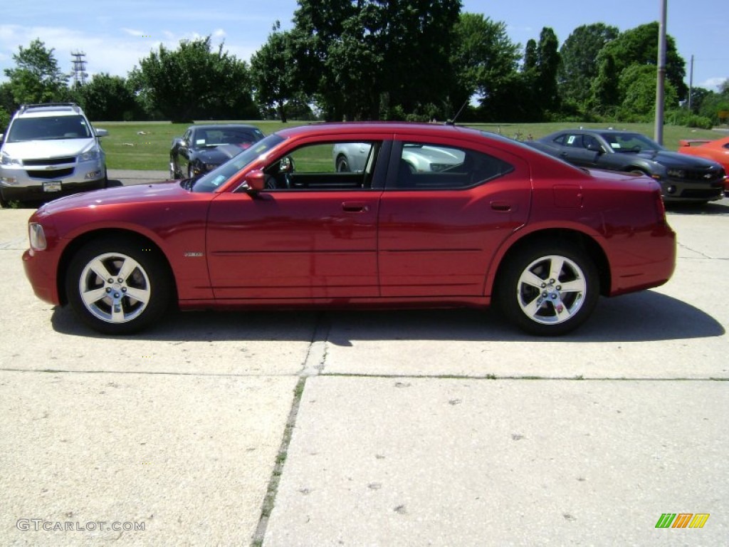2008 Charger R/T - Inferno Red Crystal Pearl / Dark Slate Gray photo #9