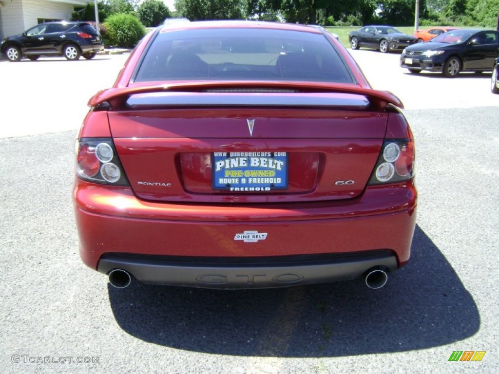 2006 GTO Coupe - Spice Red Metallic / Black photo #5