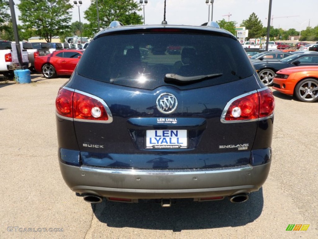 2009 Enclave CXL AWD - Ming Blue Metallic / Dark Titanium/Titanium photo #5