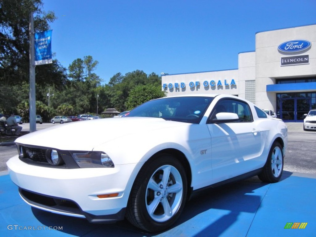 2010 Mustang GT Premium Coupe - Performance White / Charcoal Black/Cashmere photo #1