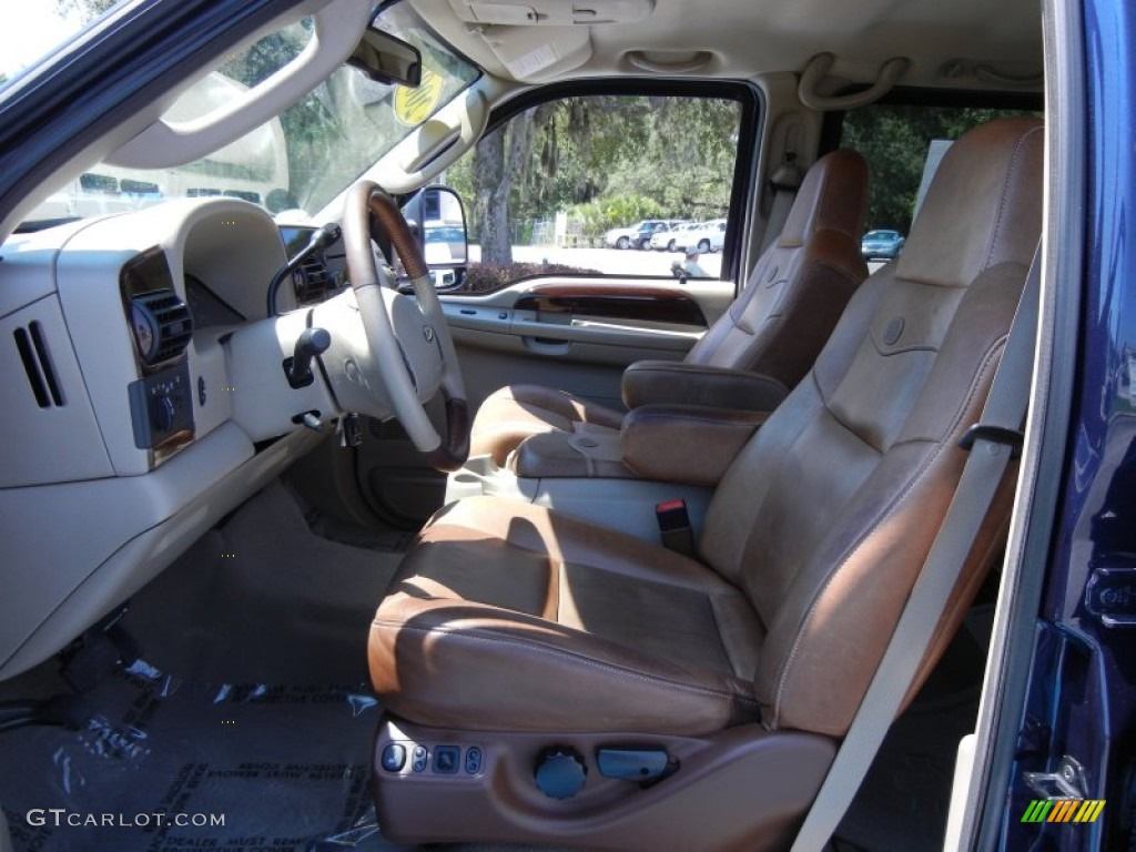Castano Brown Leather Interior 2006 Ford F250 Super Duty King Ranch Crew Cab 4x4 Photo #67394690