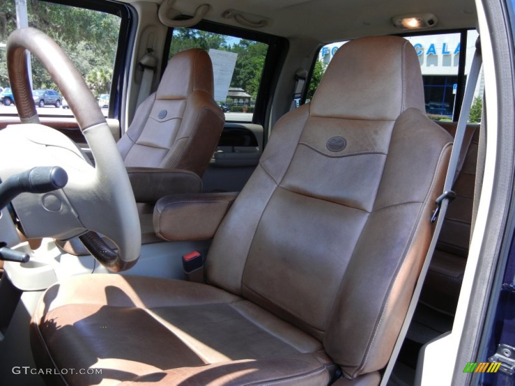 Castano Brown Leather Interior 2006 Ford F250 Super Duty King Ranch Crew Cab 4x4 Photo #67394696