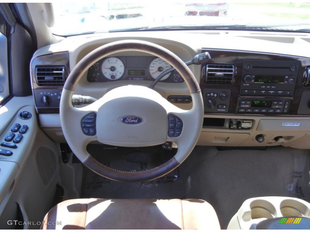 2006 Ford F250 Super Duty King Ranch Crew Cab 4x4 Castano Brown Leather Dashboard Photo #67394738