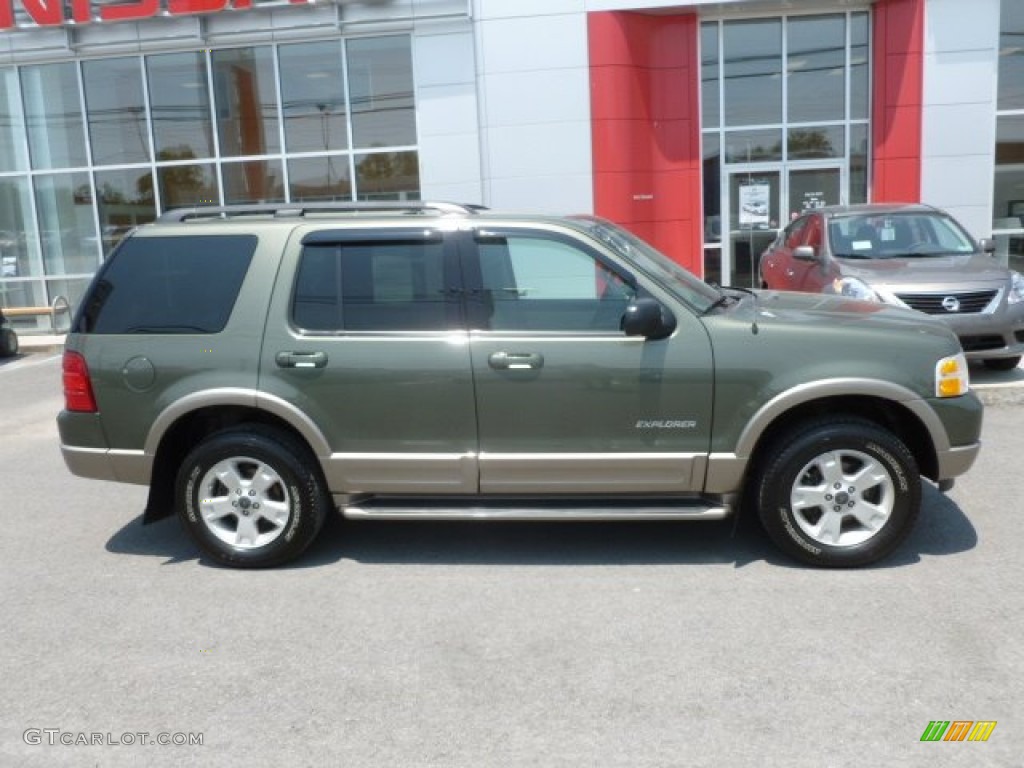 2004 Explorer Eddie Bauer 4x4 - Estate Green Metallic / Medium Parchment photo #12