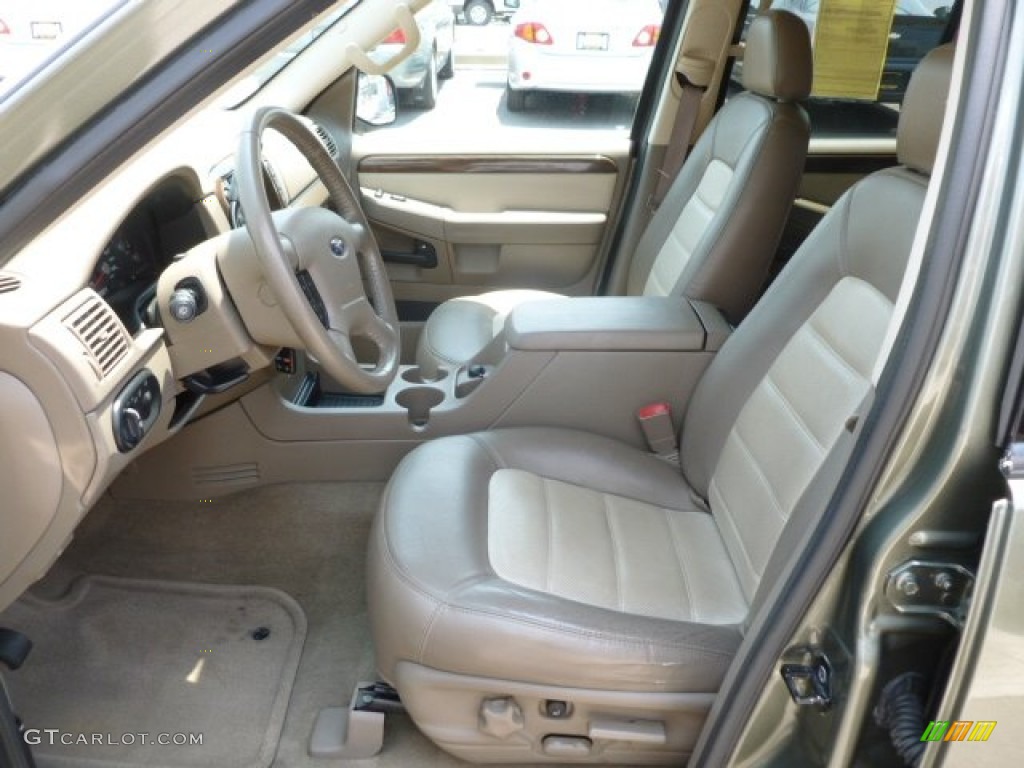 2004 Explorer Eddie Bauer 4x4 - Estate Green Metallic / Medium Parchment photo #16
