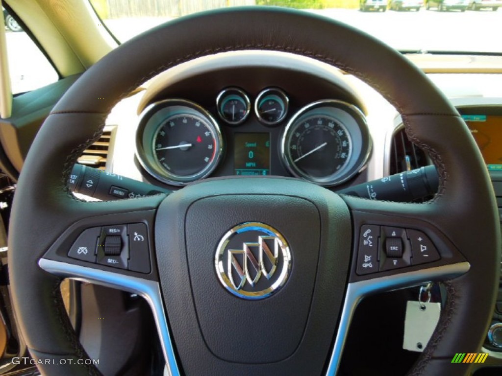 2012 Buick Verano FWD Cashmere Steering Wheel Photo #67398101