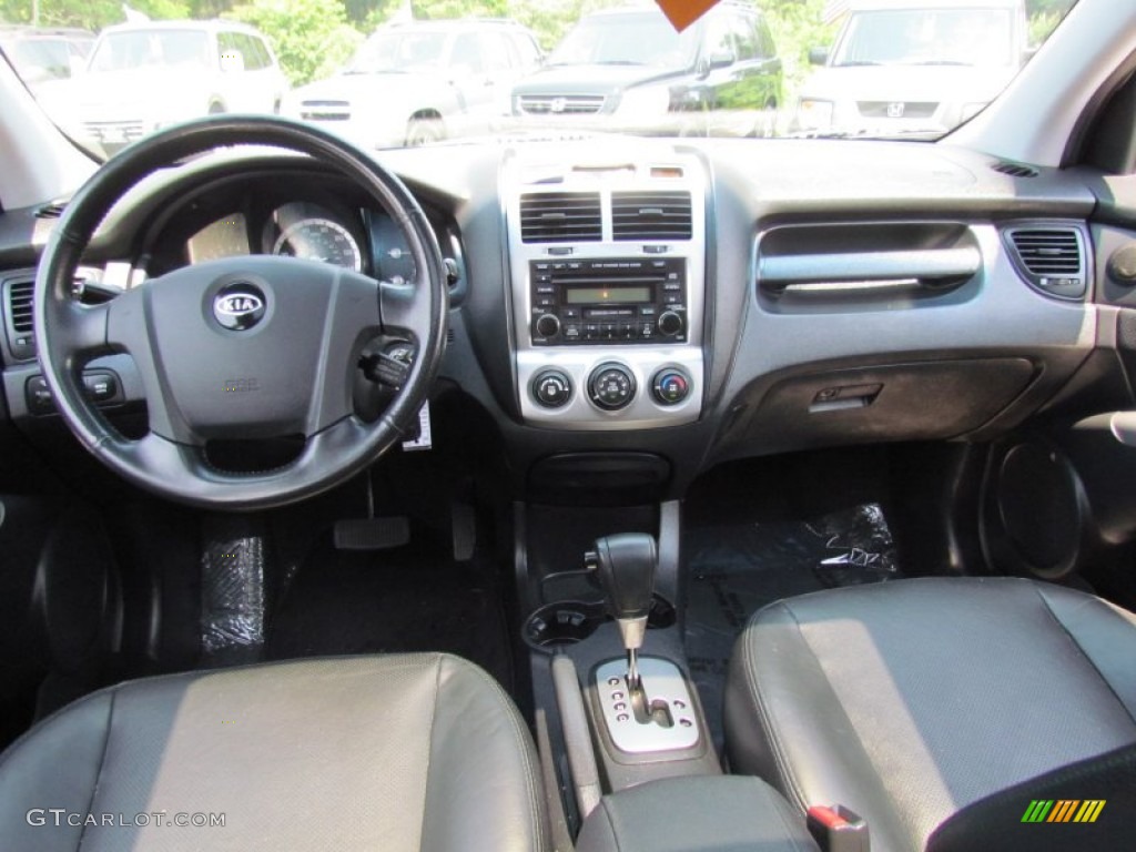 2006 Sportage EX V6 4x4 - Satin Silver / Black photo #25