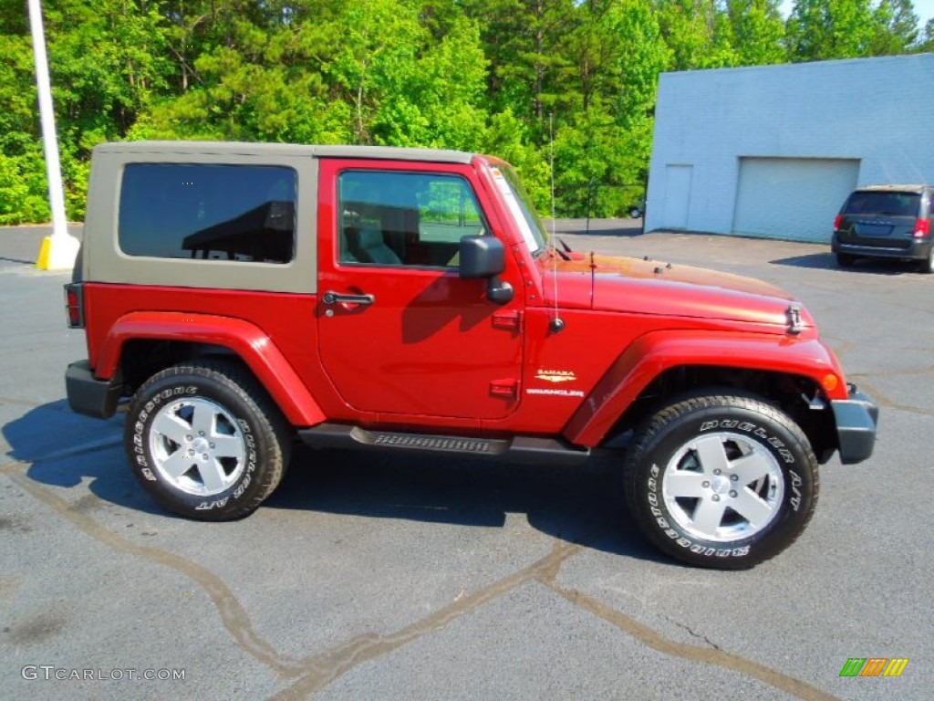 2010 Wrangler Sahara 4x4 - Red Rock Crystal Pearl / Dark Khaki/Medium Khaki photo #4